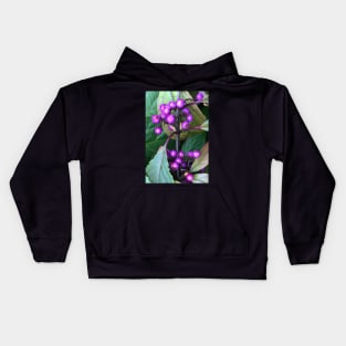 Magical Deep Purple Forest Berries Kids Hoodie